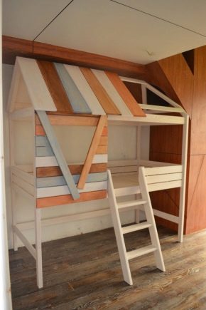 Solid wood loft bed