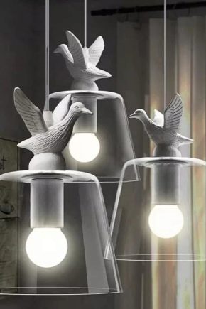 Chandeliers with birds