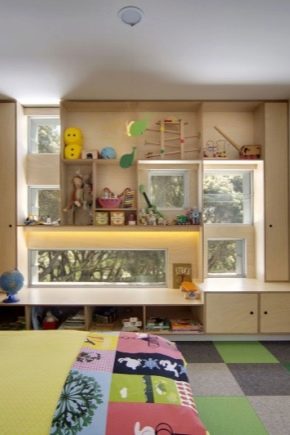 Cabinets around the window: design features