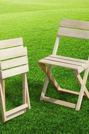 Características de las sillas plegables de madera.