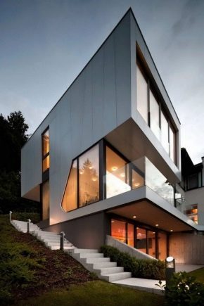 Modern houses in a sophisticated high-tech style