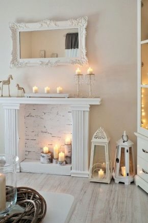 Decorative fireplaces: types of designs