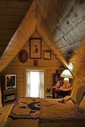 Room in the attic: interesting arrangement ideas