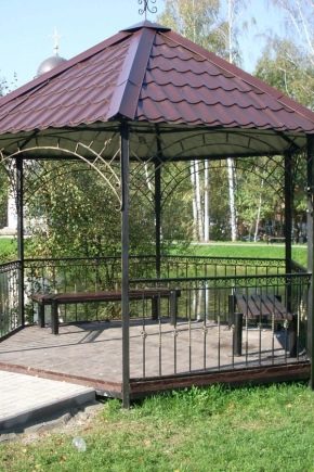 Metal gazebos for summer cottages: types of structures