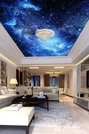 Plafond Sky: belles options à l'intérieur