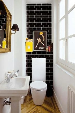 Tile in the toilet: design ideas