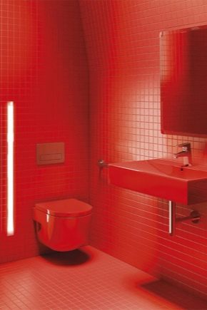 Toaletă roșie: tipuri și idei de design