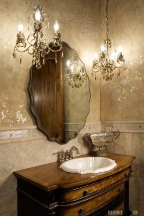Lamper over spejlet på badeværelset: udvælgelseskriterier og designideer