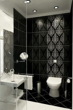 How to decorate a black and white bathroom?