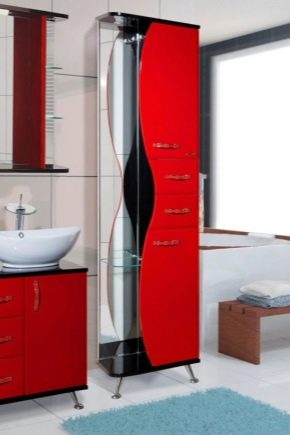 Floor cabinets in the bathroom: types and tips for choosing