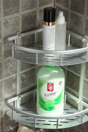 Corner shelves in the bathroom: a variety of types and subtleties of choice