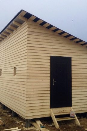 Características de la construcción en el campo de un cobertizo con techo inclinado de 3x6 m.