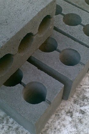 Cinder blocks: standard sizes and area of ​​use