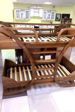 Children's beds made of solid wood