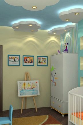 Opțiuni de proiectare pentru tavanele întinse în camera copiilor