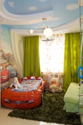 Design options for a plasterboard ceiling in a children's room