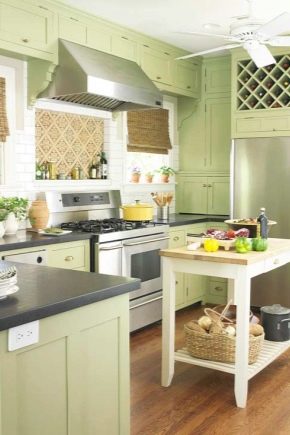 Pistachio kitchen in interior design