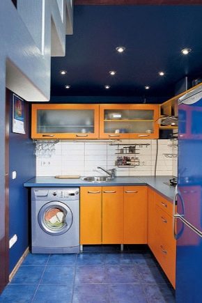 Opciones de diseño y diseño para una cocina con un tamaño de 6 m2. m en Jruschov
