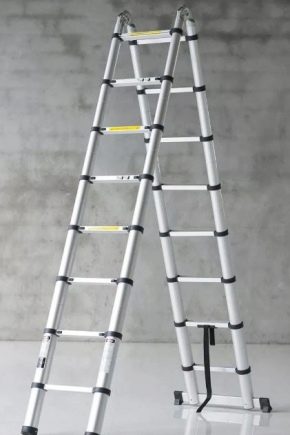 Telescopic ladders: types, sizes and selection