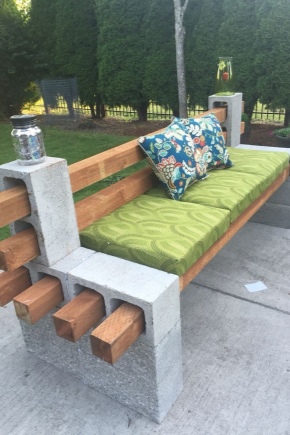 How to make a bench from blocks?