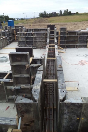 Foundation for a house made of expanded clay concrete blocks