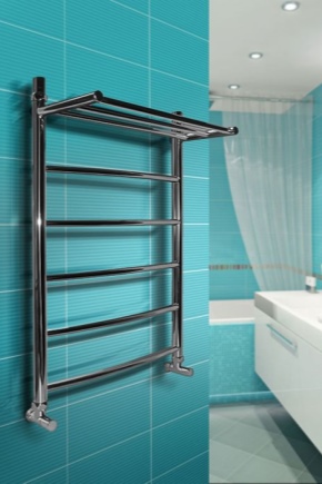 Overview of heated towel rails with shelf