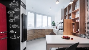 Design of a balcony combined with a kitchen