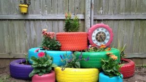 Tire flower beds: manufacturing ideas