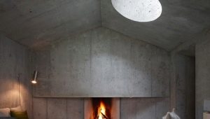 Concrete fireplace: types and manufacturing features
