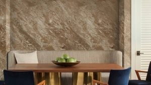 Decorative plaster Travertino: beautiful options for wall decoration in the interior