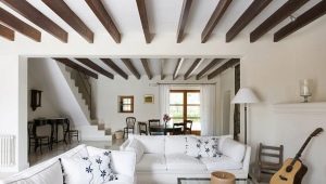 Dekoratívne trámy na strope: ako ich použiť v interiéri