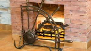 Forged fireplace set