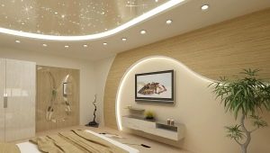Stretch ceilings: beautiful interior design options