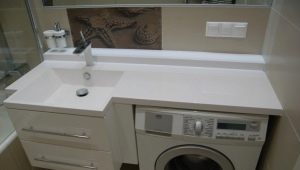 Sinks above the washing machine: what are there?