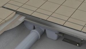 Floor drain under tiles: selection and installation
