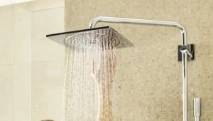 Badeværelse regnbruser med blandingsbatteri: funktioner og udvælgelseskriterier