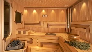 Sauna lining: finishing features