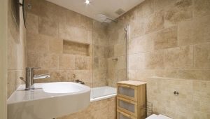 Stone tile for bathroom: features of choice