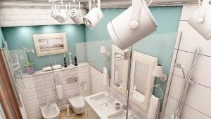 Kombinuotas vonios kambarys Chruščiovoje: dizaino pavyzdžiai