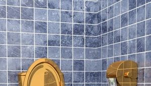Guldtoaletter: lyxig badrumsinredning
