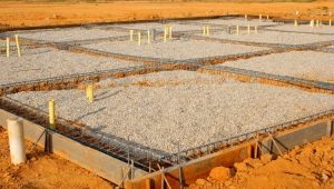 Column-strip foundation: construction technology