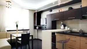 Kuchyň-obývací pokoj o rozloze 13 m2. m