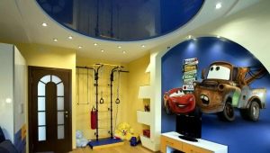 Features of choosing a stretch ceiling in a nursery for a boy