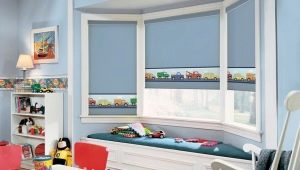 Roman blinds in the interior of a children's room
