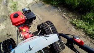 Hvordan laver man en walk-behind traktor på spor med egne hænder?
