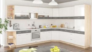 مطبخ الزاوية البيضاء: ميزات وخيارات التصميم