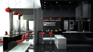Bucătărie high-tech: caracteristici, mobilier și design