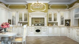 Light kitchens in classic style