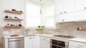 Design options for a corner kitchen measuring 10 sq. m