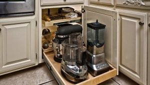 Types and characteristics of sliding mechanisms in a kitchen corner cabinet